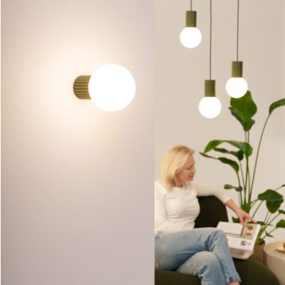 Plafon ryflowany HALO IP44 zielony oliwkowy SL.1723 Sollux (SL.1723)